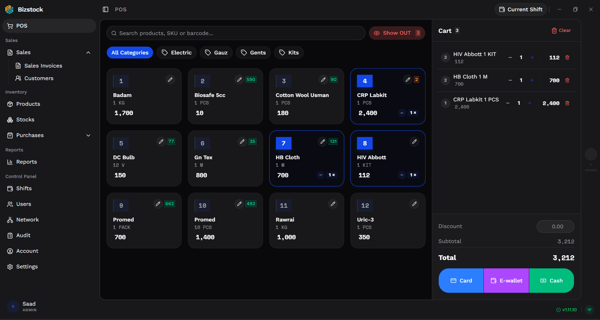 Dashboard overview